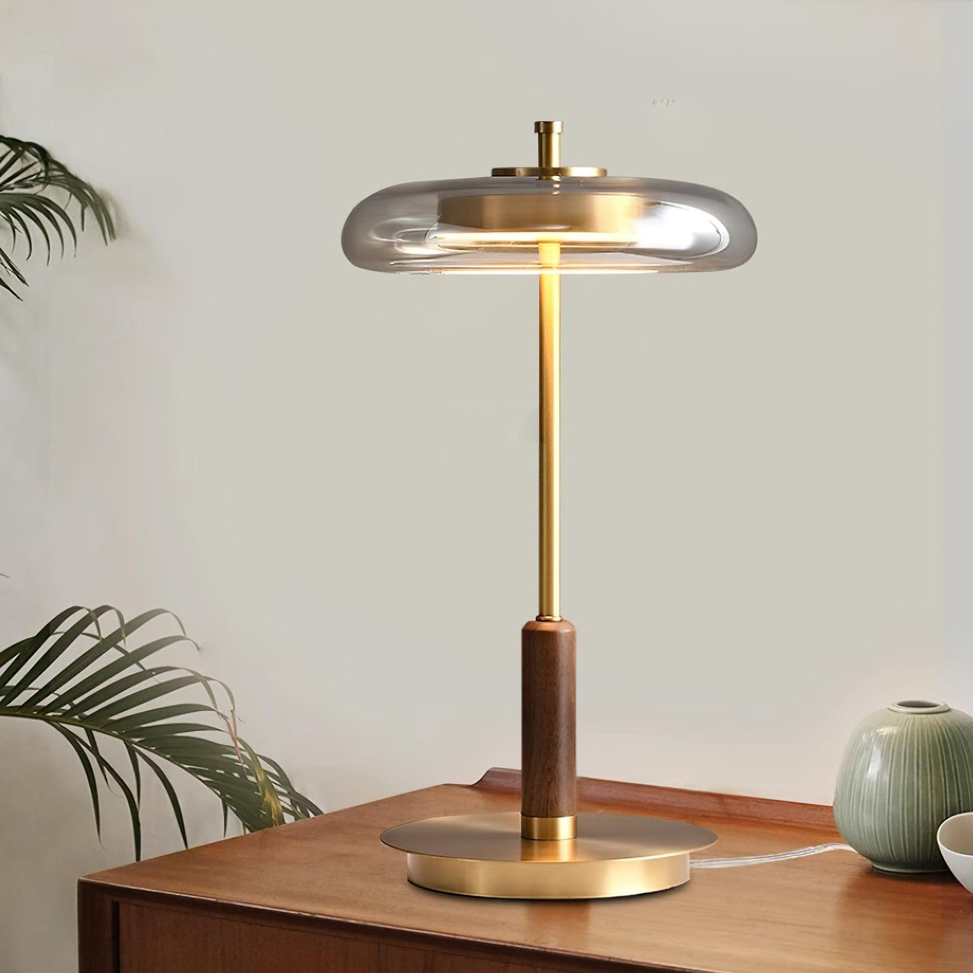 Classic LED Table Lamp with Glass and Metal