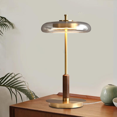 Classic LED Table Lamp with Glass and Metal