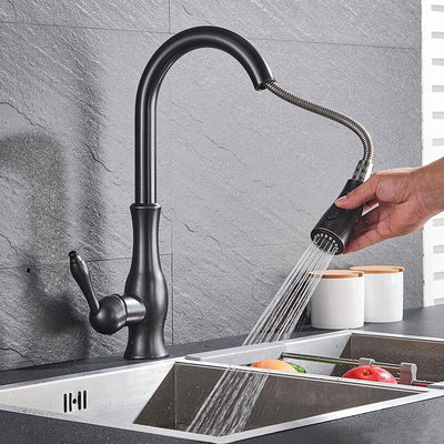 Retractable Stainless Steel Kitchen Sink Faucet