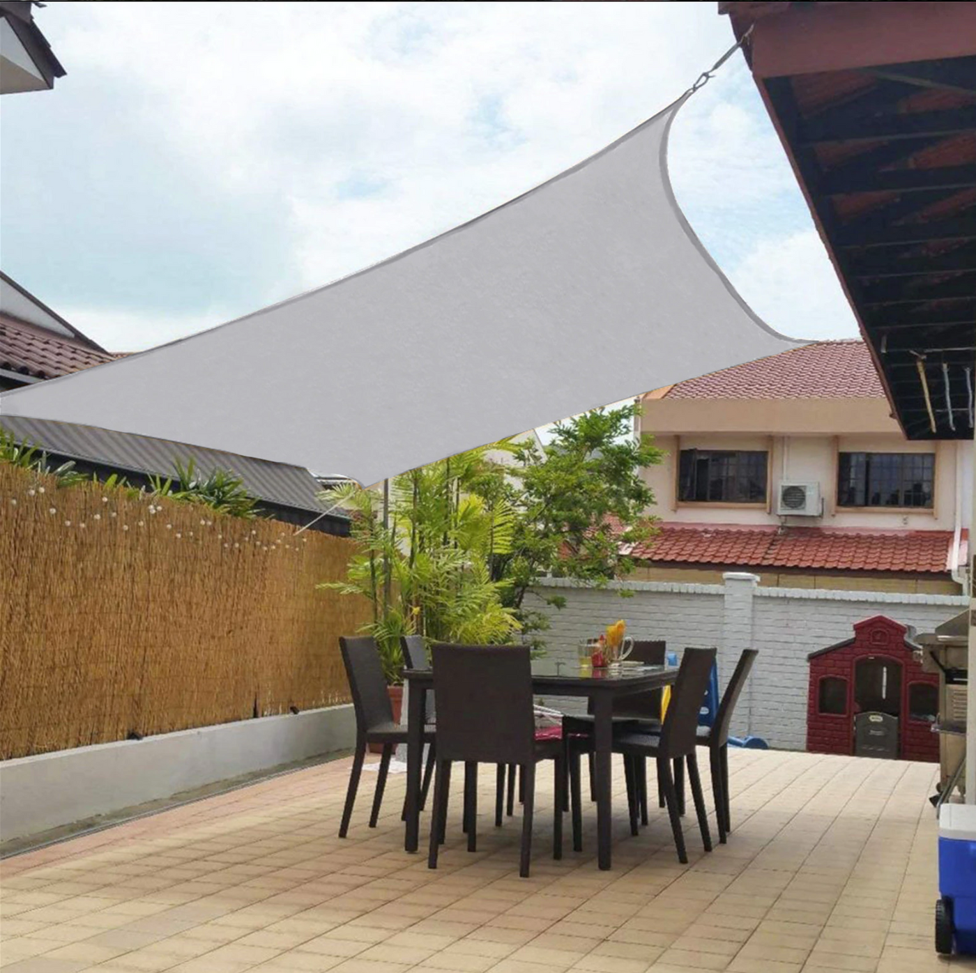 Water-Resistant Shade Sail Cloth for Balcony Garden Patio Cover