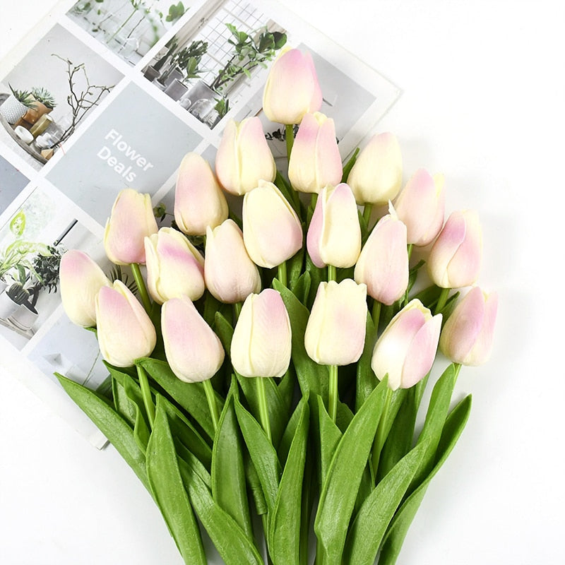 Artificial Tulip Bouquet with Realistic Lifelike Flowers