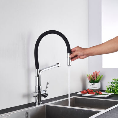 Pull Down Kitchen Faucet with Filtered Water Outlet