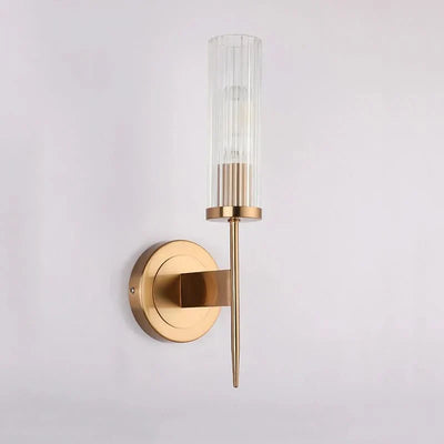 Stainless Steel Wall Lamp with Glass Shade