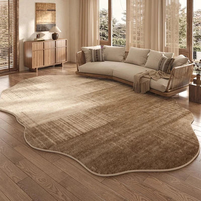 Irregular Plush Washable Rug for Bedroom and Living Room