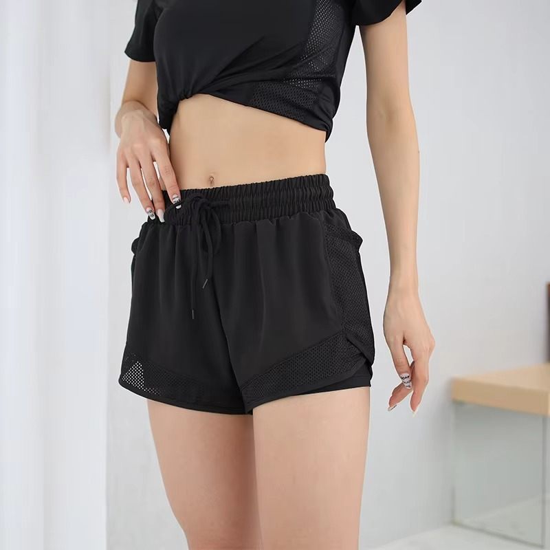Women’s High-Performance Yoga and Running Shorts with Mesh Pockets