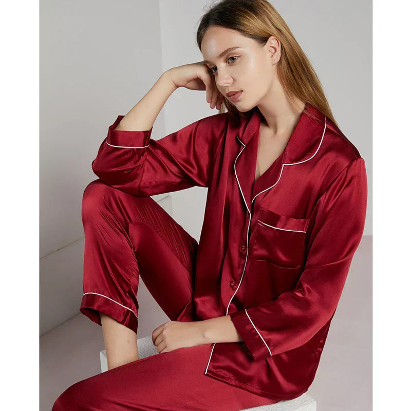 Celeste Ladies’ Silk Pyjama Set – 100% Silk Luxury Nightwear