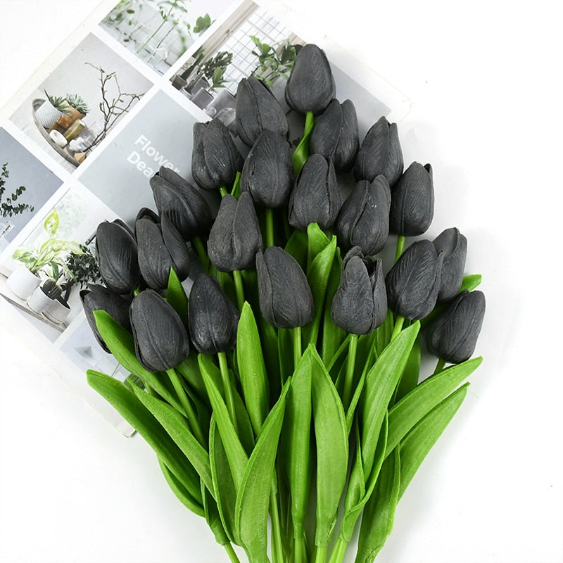 Artificial Tulip Bouquet with Realistic Lifelike Flowers