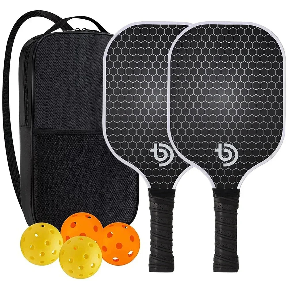 Pickleball Paddle Set Graphite Carbon Fiber USAPA Approved