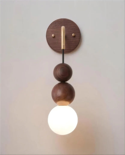 ShadowLuxe – Modern Wall Lamp with Walnut and Gradient Glass