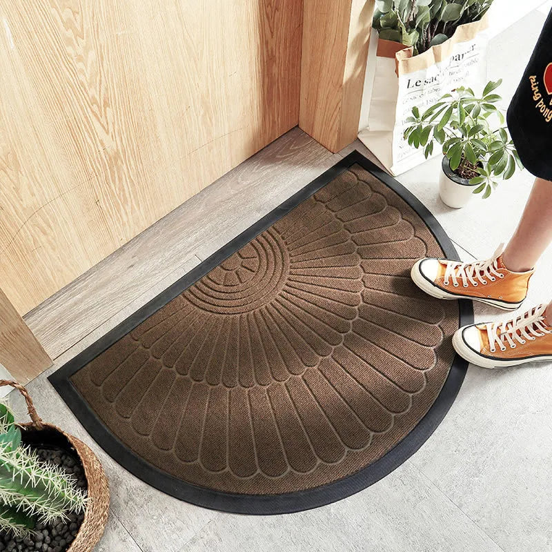 Half-Round Non-Slip Rubber Doormat Indoor Outdoor