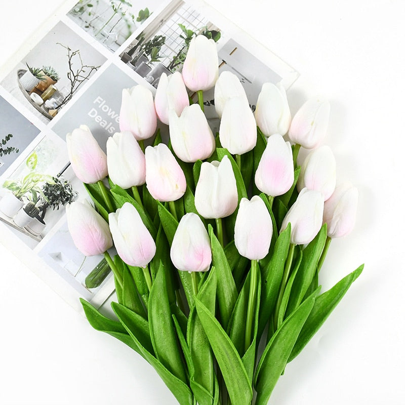 Artificial Tulip Bouquet with Realistic Lifelike Flowers