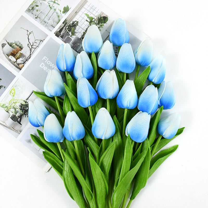 Artificial Tulip Bouquet with Realistic Lifelike Flowers