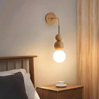 ShadowLuxe – Modern Wall Lamp with Walnut and Gradient Glass