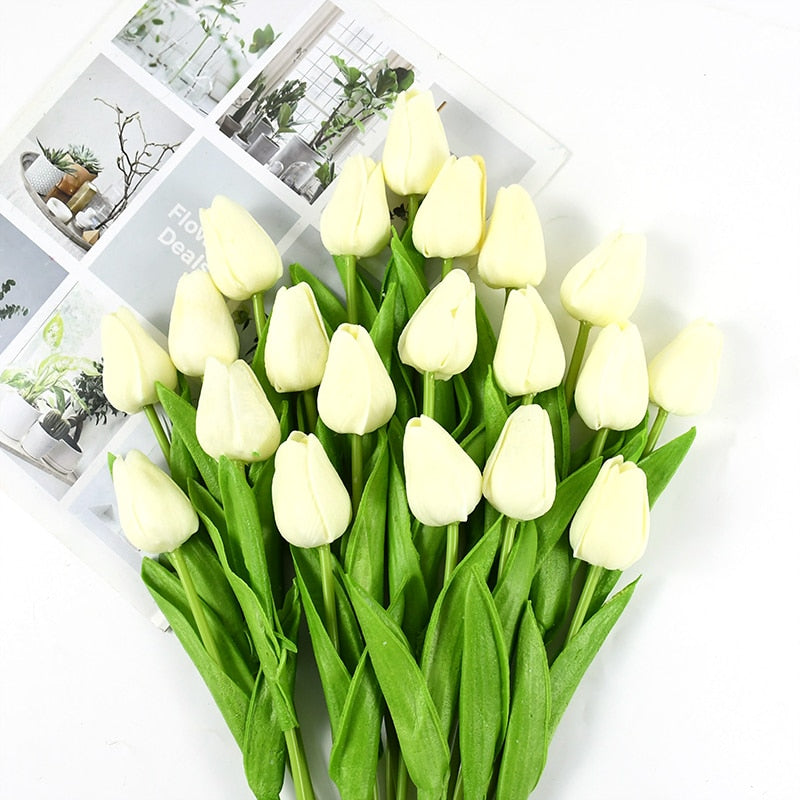 Artificial Tulip Bouquet with Realistic Lifelike Flowers