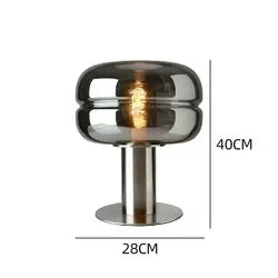 Scandinavian Glass Table Lamp – AuroraForm E27