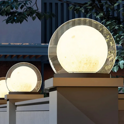 Solar Moon Pillar Light – Elegant Outdoor LED Lantern