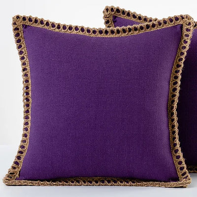 Colorful French-Style Decorative Pillow Cover Polyester