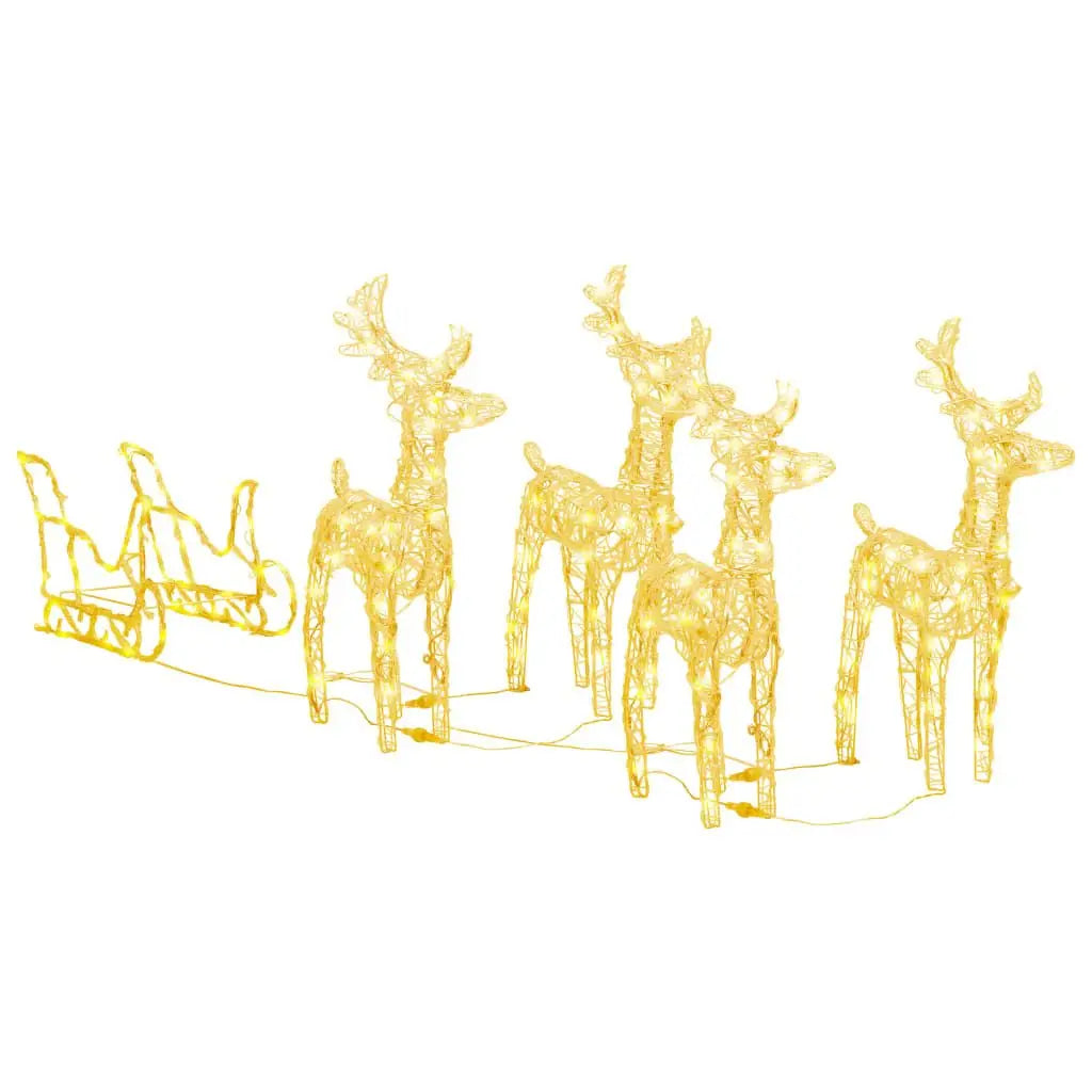 Magical Reindeer and Sleigh LED Garden Decoration