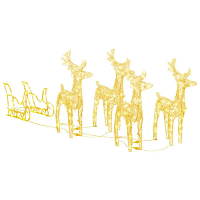 Magical Reindeer and Sleigh LED Garden Decoration
