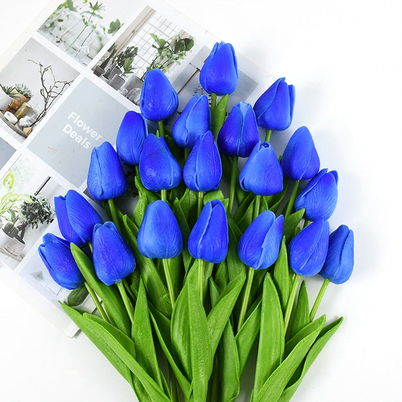 Artificial Tulip Bouquet with Realistic Lifelike Flowers