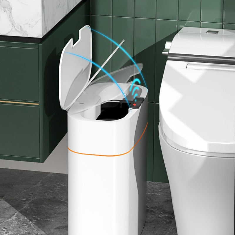13L Smart Trash Can with Infrared Sensor and Lid