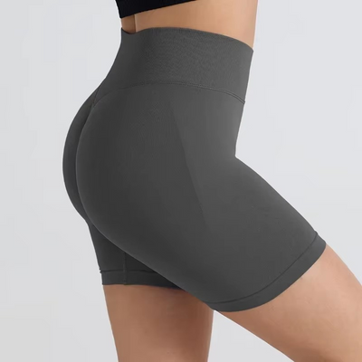 Women’s Seamless High Waist Yoga Shorts for Fitness and Running
