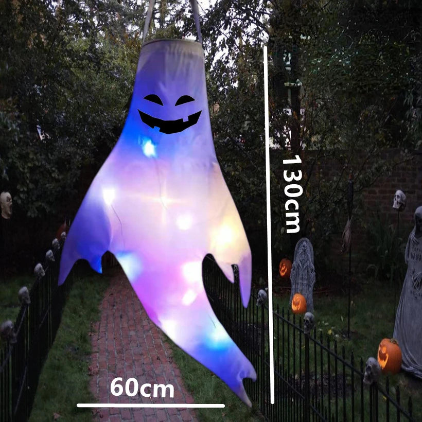 Halloween Hanging Ghost Lights – LED Outdoor Decor