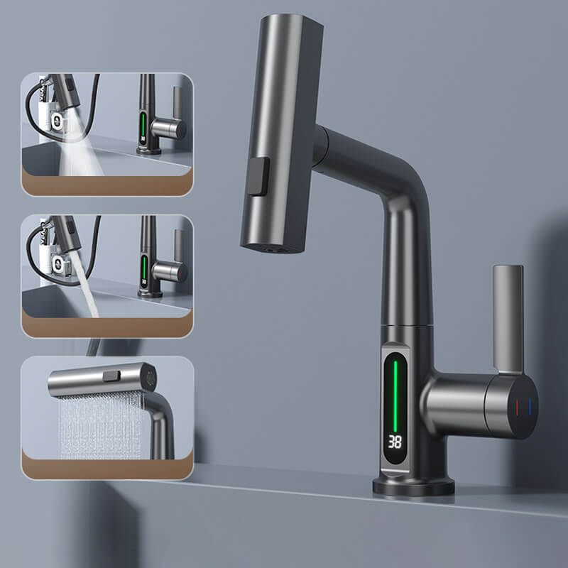 Flexible LED Faucet with 5 Spray Modes