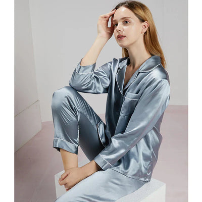Celeste Ladies’ Silk Pyjama Set – 100% Silk Luxury Nightwear