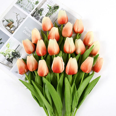 Artificial Tulip Bouquet with Realistic Lifelike Flowers