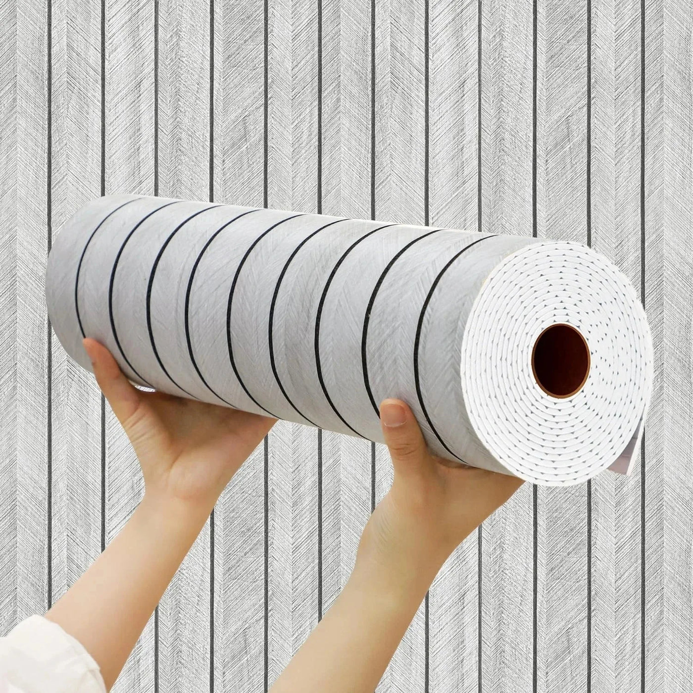 Flexible Self-Adhesive 3D Wood Look Wall Panels Roll