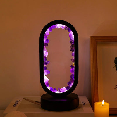 Natural Amethyst Crystal Lamp for Relaxation
