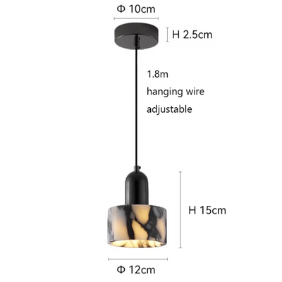 Black Marble Pendant Light for Modern Interiors