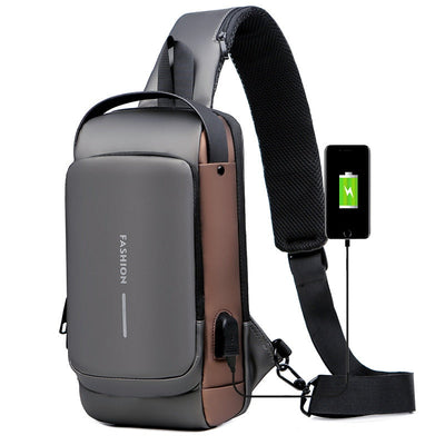 Waterproof Shoulder Travel Bag with USB Port