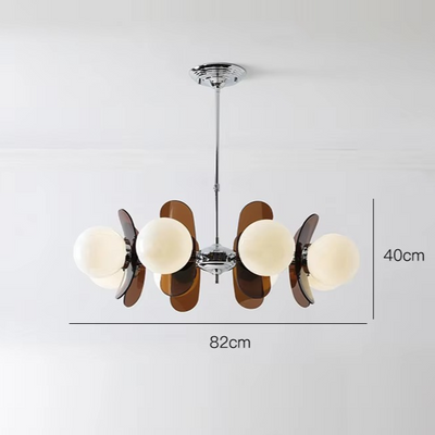 Modern Retro Bauhaus Chandelier with 8 Lights