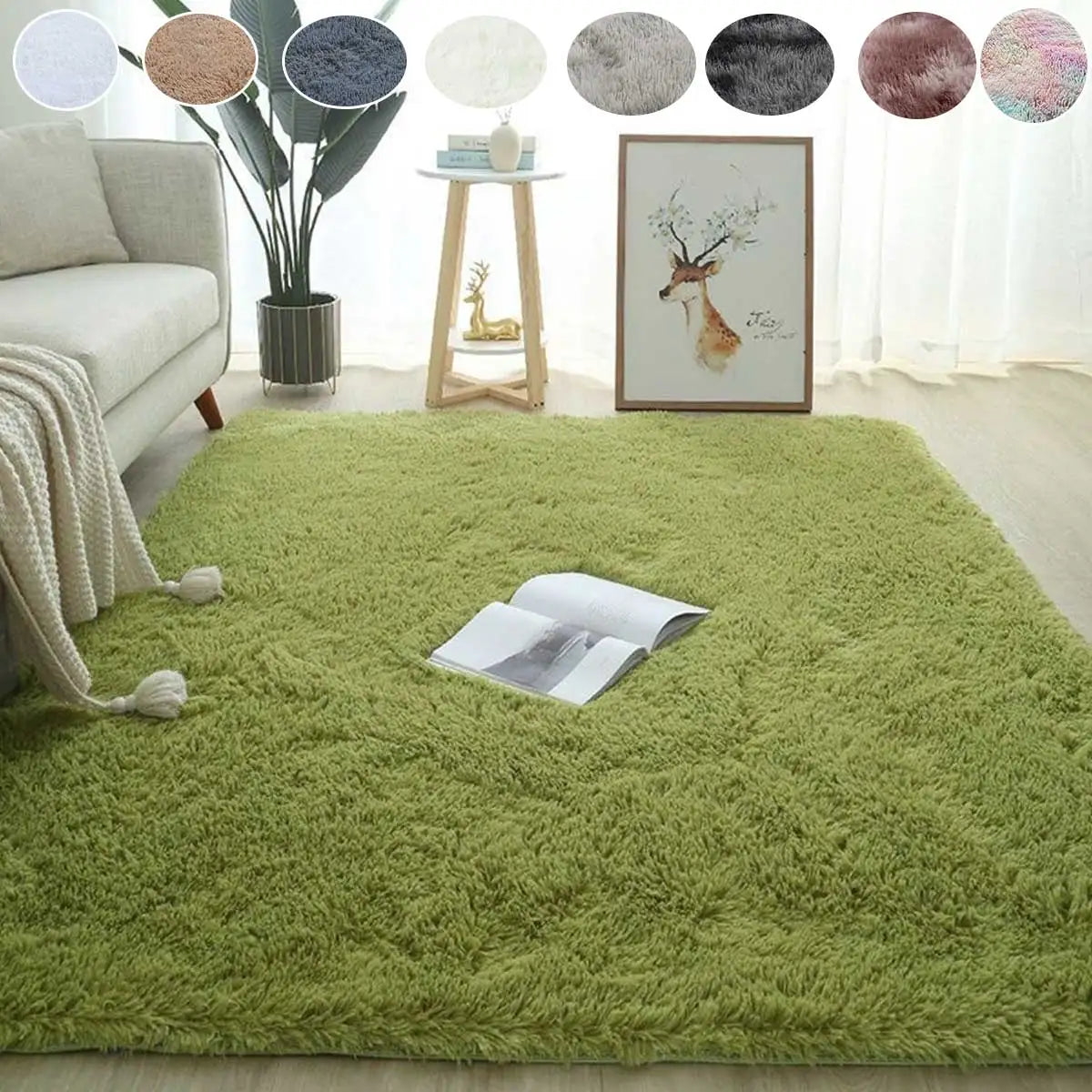 Fluffy Ultra Soft Non-Slip Rug with Memory Foam Cushion – Twilight & Co