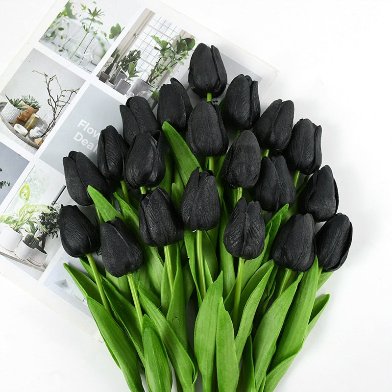 Artificial Tulip Bouquet with Realistic Lifelike Flowers