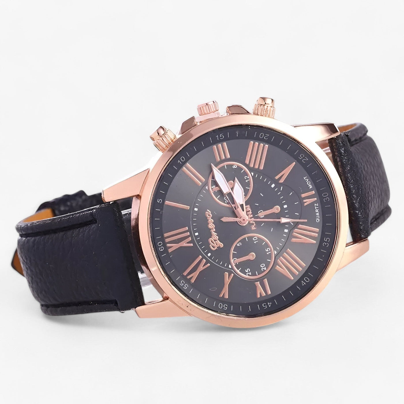 Camille Womens Waterproof Leather Strap Watch 42mm