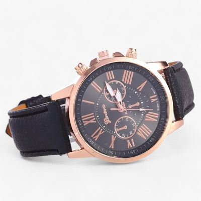 Camille Womens Waterproof Leather Strap Watch 42mm