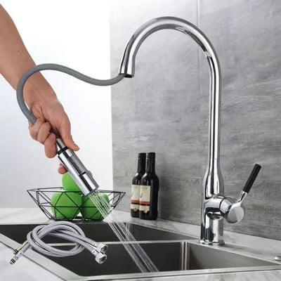 Stainless Steel Kitchen Faucet with Pull-Out Sprayer
