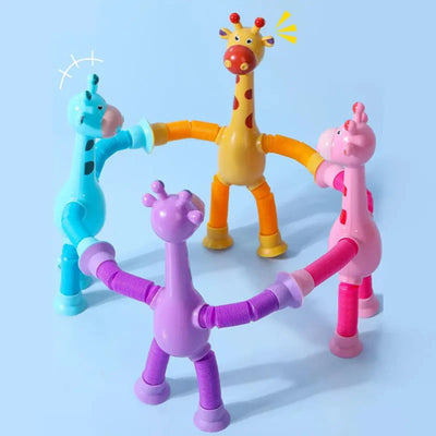 Magic Stretch Giraffe Toy for Kids – Suction Cup Sensory Play