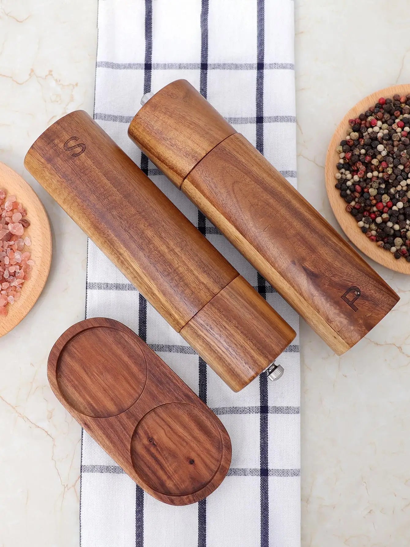 WoodSpice - Luxe Wooden Pepper and Salt Mill Set