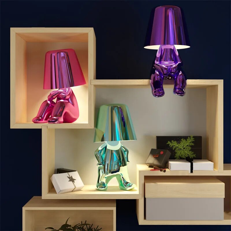 Goldie Resin Thinker LED Table Lamp