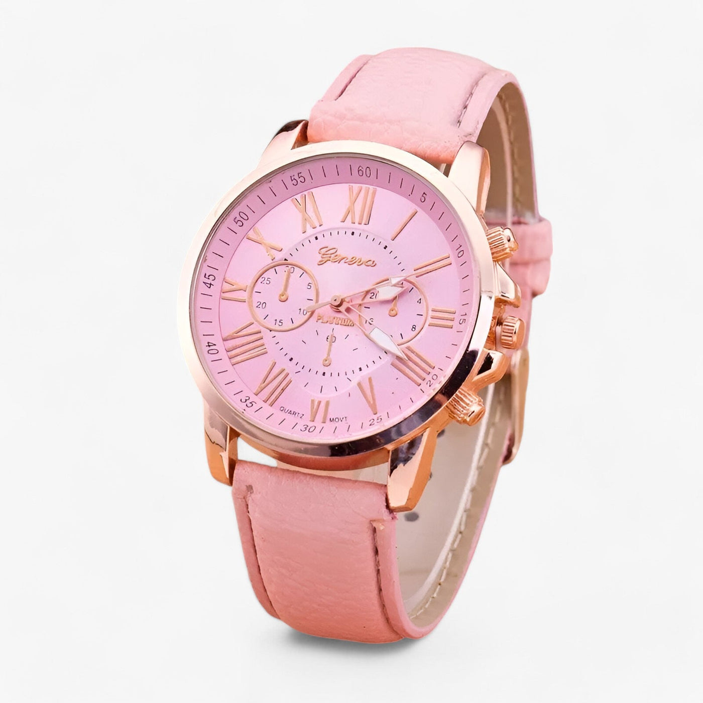 Camille Womens Waterproof Leather Strap Watch 42mm