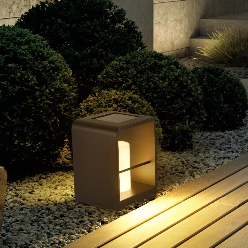 Solar Terrace Lamp with Warm LED Lighting