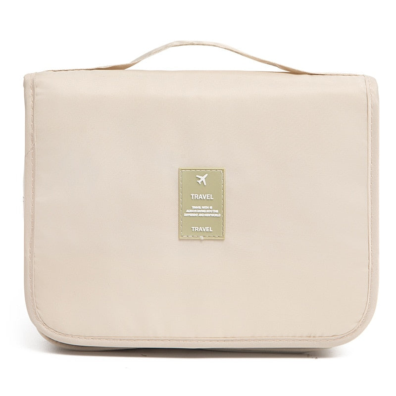 Roll-Up Travel Makeup Bag with Hook