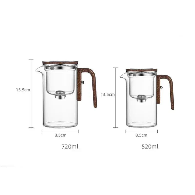 Glass Teapot with Infuser & Wooden Handle – ZenSteep