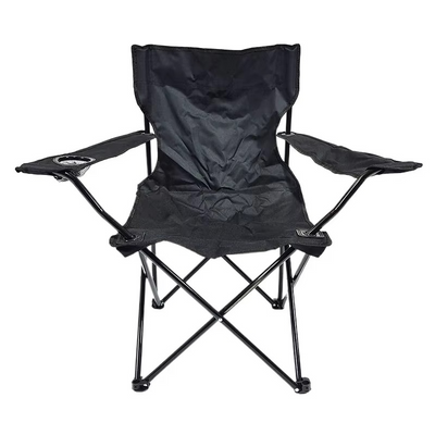 Portable Folding Camping Chair with Armrest, Backrest & Cup Holder