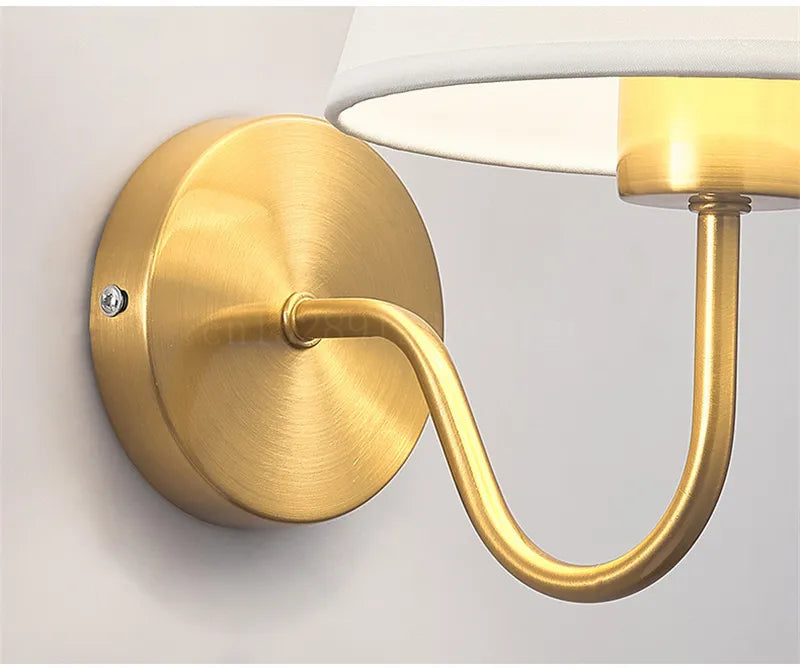 RusticHue - Fabric Wall Lamp in American Style