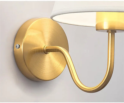 RusticHue - Fabric Wall Lamp in American Style